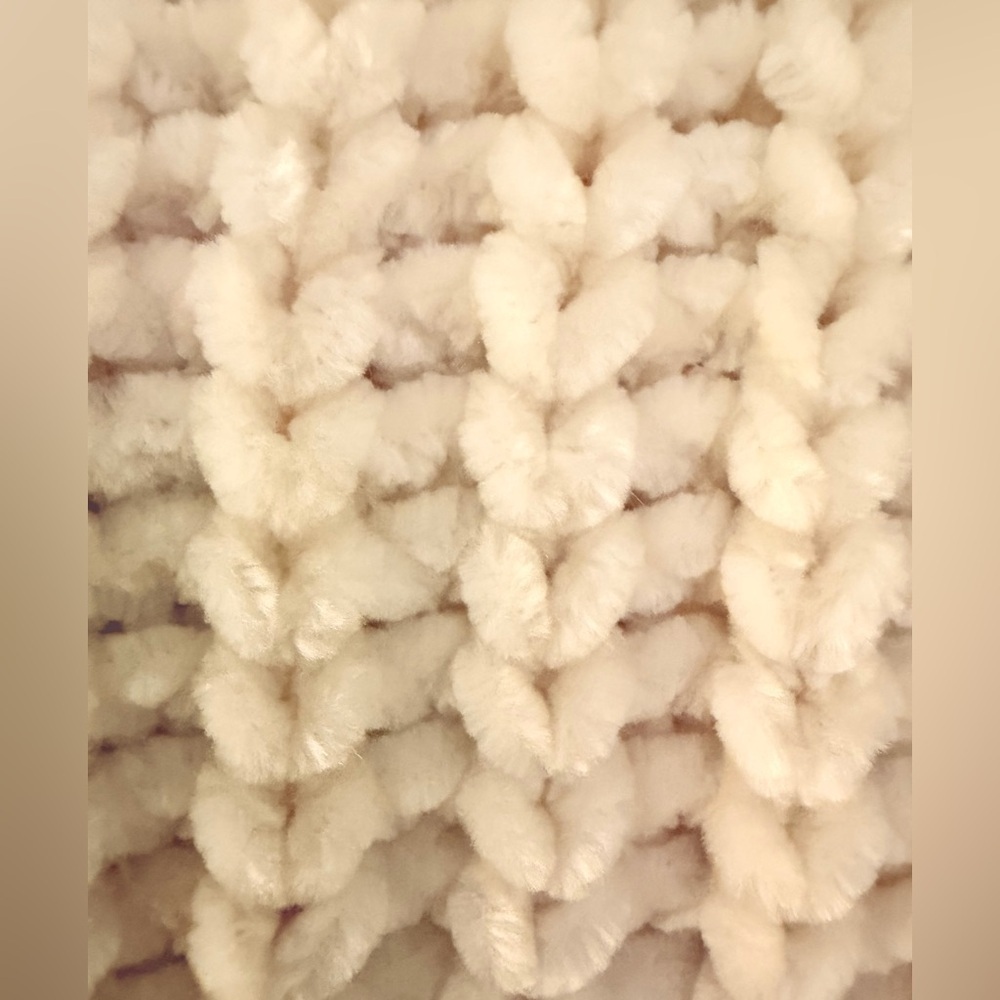 Bella Dahl Cream Chenille Chunky Mock Neck Sweater- Size M - Picture 11 of 14